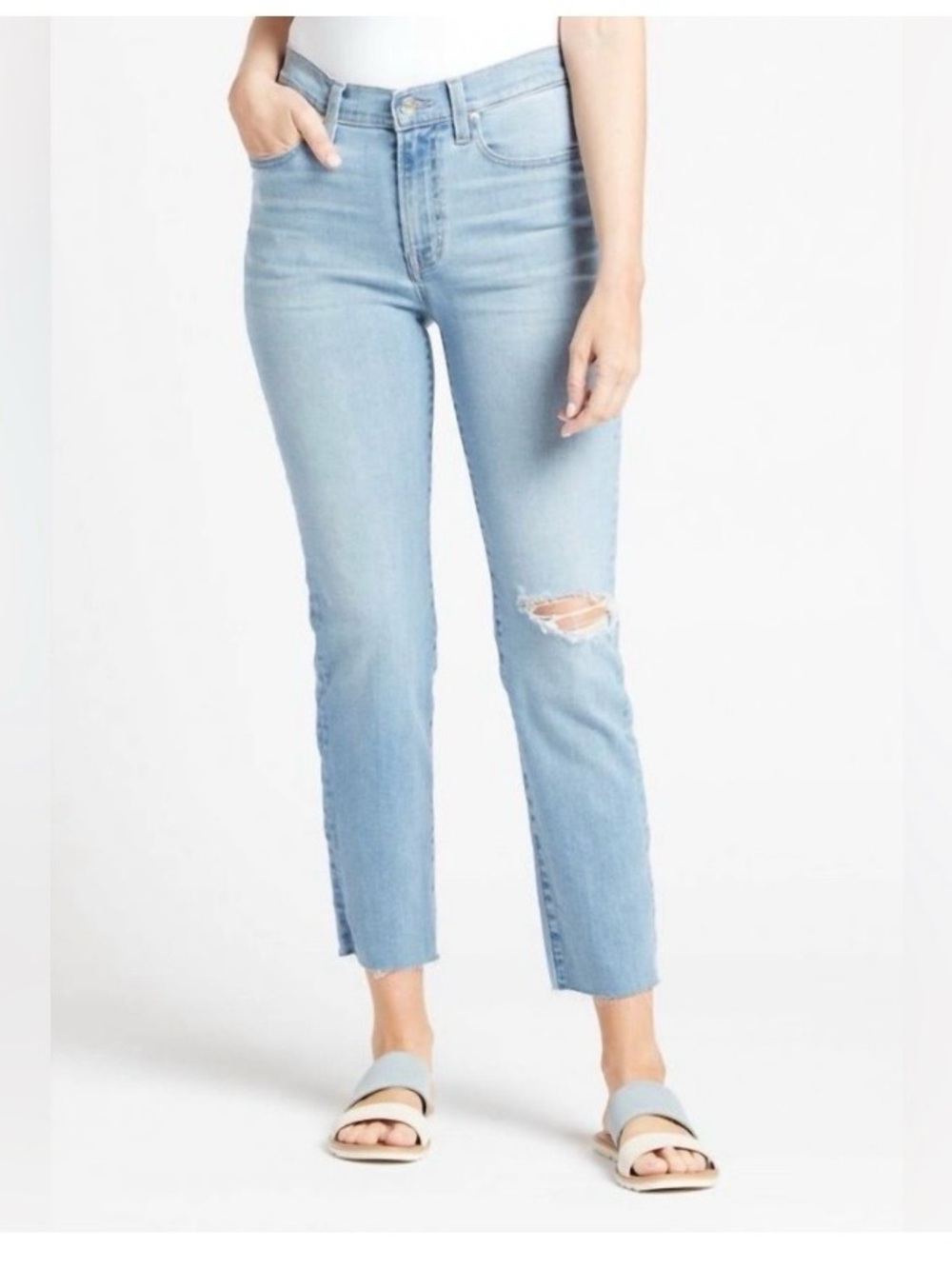 Edwin Bree Straight Cropped Del Sol Jeans Size 27